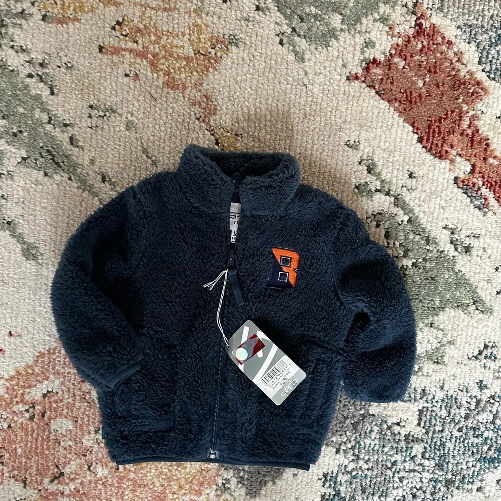 New RARE Bucknell Bison University 6-12 M Baby Fleece Zip Jacket Garb Team 96